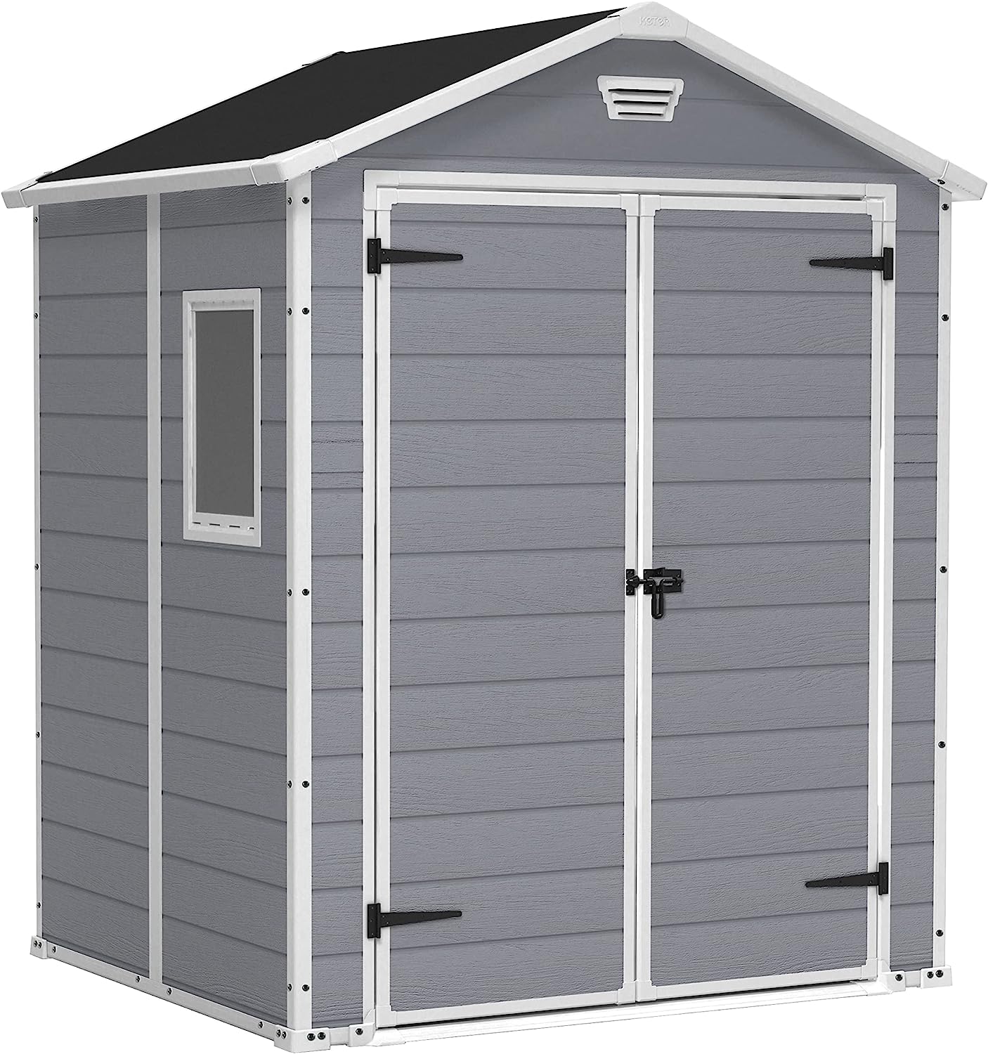 Keter Manor 6 x 5ft Double Door Outdoor Garden Shed